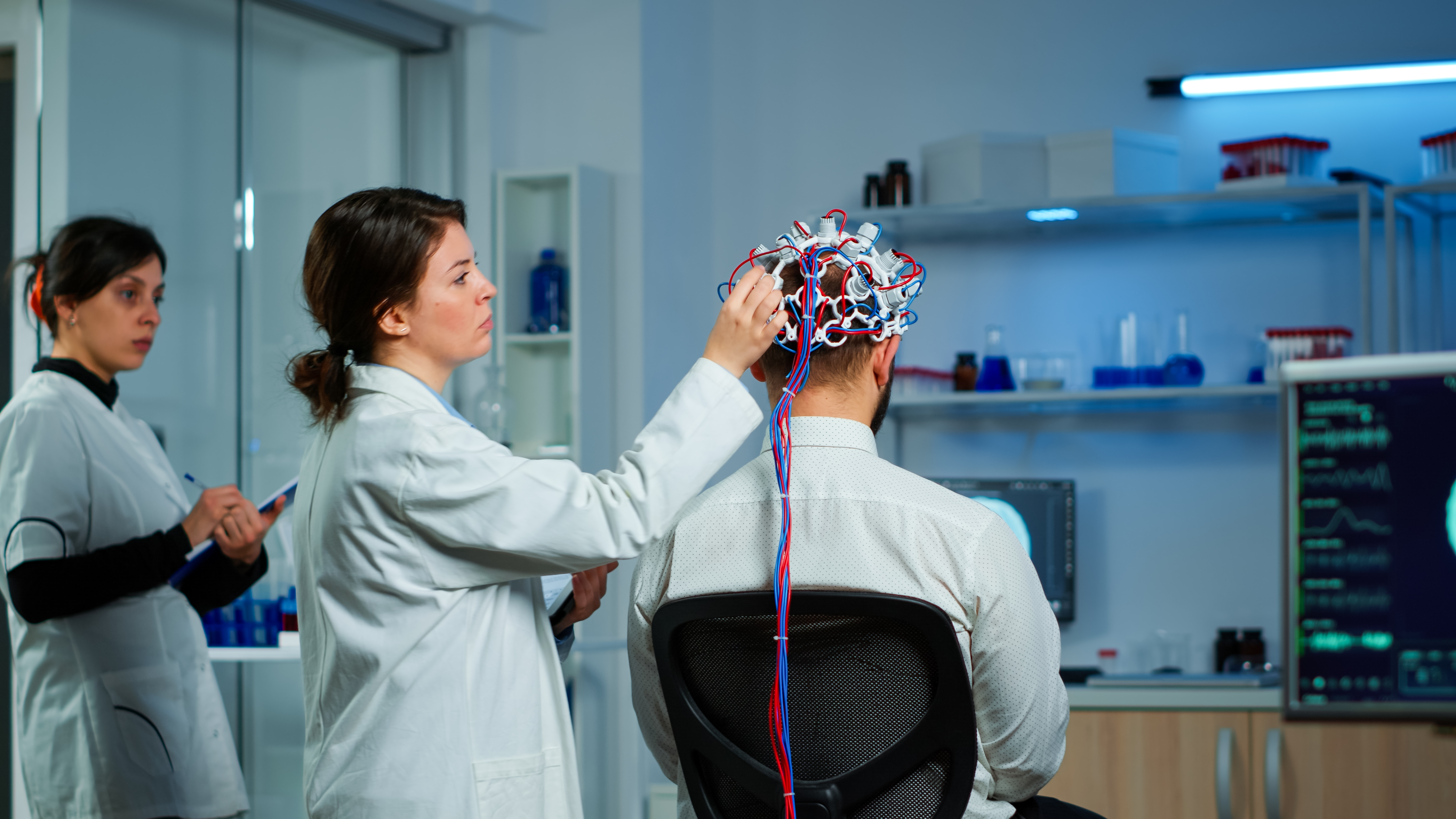 Woman wearing a VR